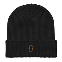 Organic ribbed carabiner beanie