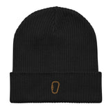 Organic ribbed carabiner beanie